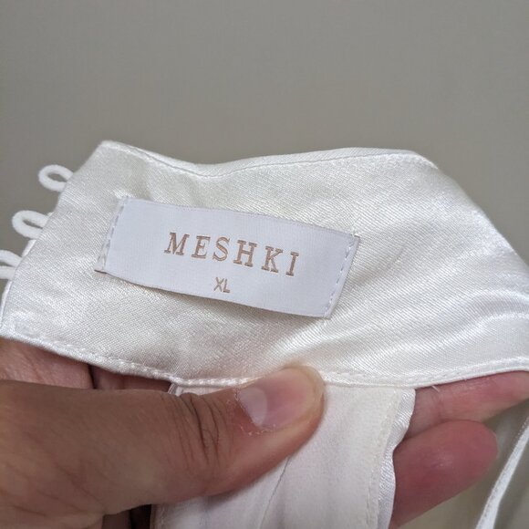 Meshki Claire White XL Maxi Dress - Bridal Shower, Engagement, Wedding Dress GUC - Picture 9 of 11